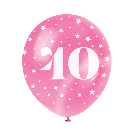 Balony na 40 lat konfetti 30cm 5szt