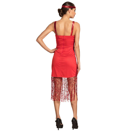 Charleston Dress Red Ladies Glitter