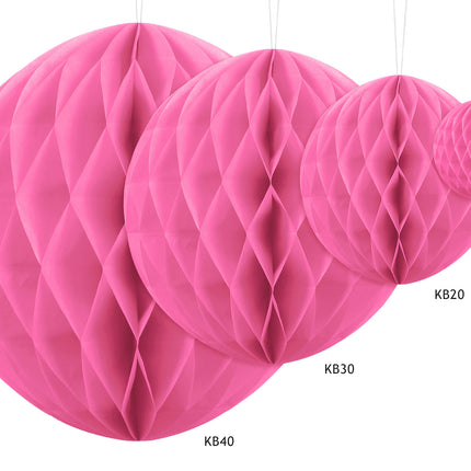 Kula w kształcie plastra miodu różowa 20 cm