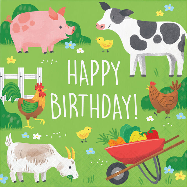 Serwetki farmerskie Happy Birthday 33cm 16szt