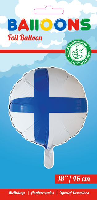 Balon helowy Flaga Finlandii 45 cm pusty