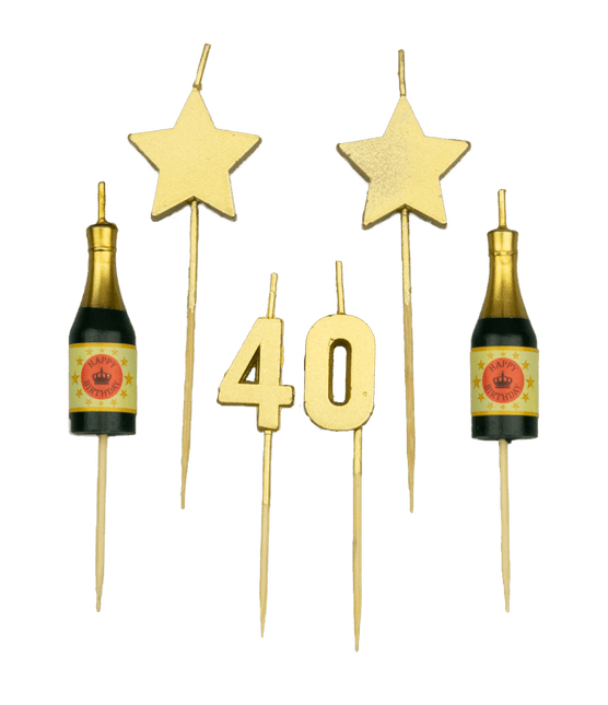 Świece 40 Years Champagne 17,5 cm