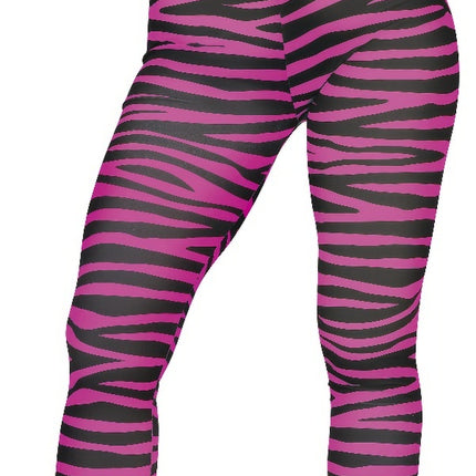 Legginsy Zebra Różowe Damskie