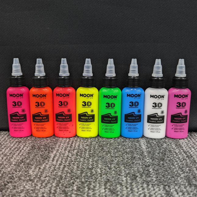 Moon Glow Neon UV Fabric Paint 30ml Intensywny róż 30ml