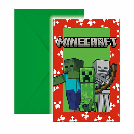 Zaproszenia Minecraft 6szt