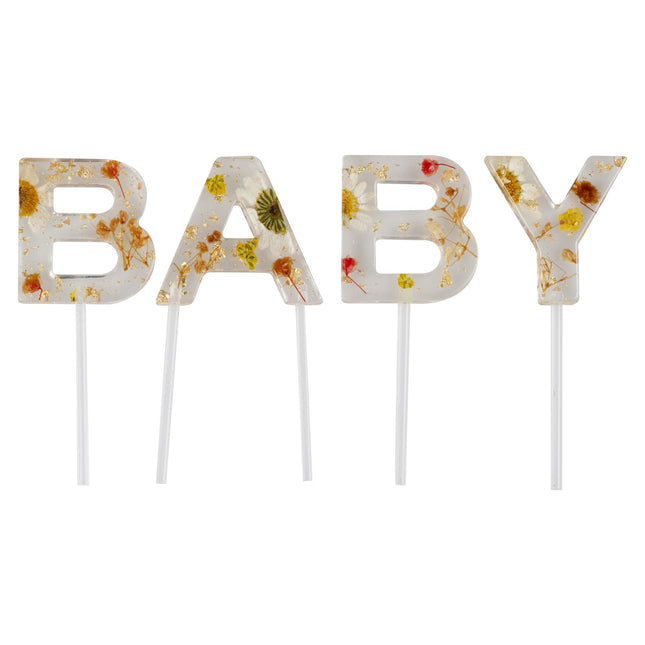 Baby Shower Cupcake Toppers Baby 4szt