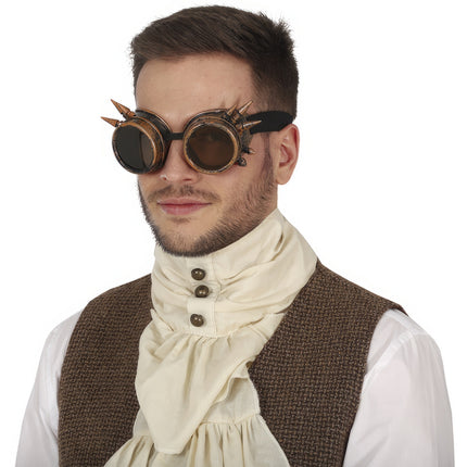 Brązowe okulary steampunkowe