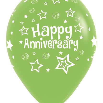 Balony Happy Anniversary Mix 30cm 25szt