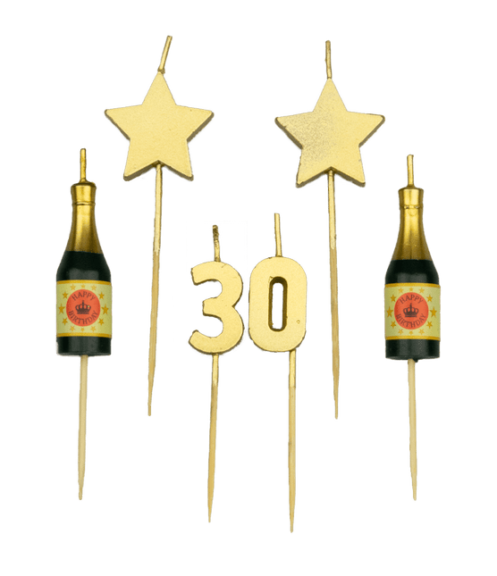 Świece 30 Years Champagne 17,5 cm