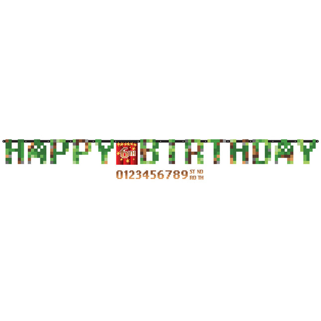 Minecraft Letter Sling Happy Birthday 3,2 m