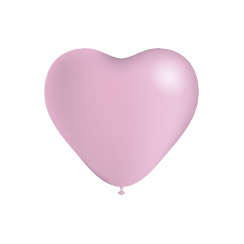 Jasnoróżowe balony serca 25 cm 6 szt.