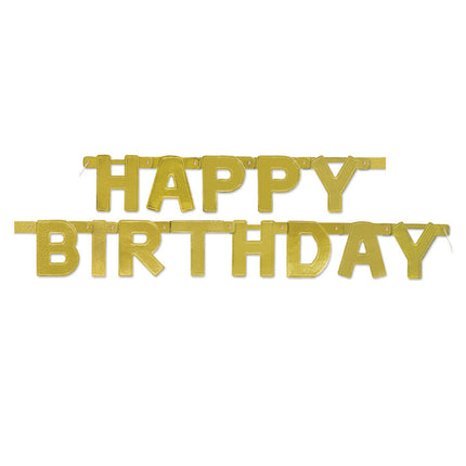 Girlanda z literami Happy Birthday Gold Metallic 1,2 m