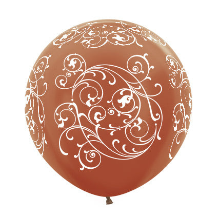 Balony Filigree Metallic Copper 61cm 3szt.