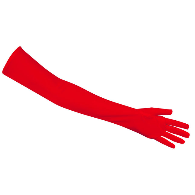 Czerwone rękawiczki długie 40 cm