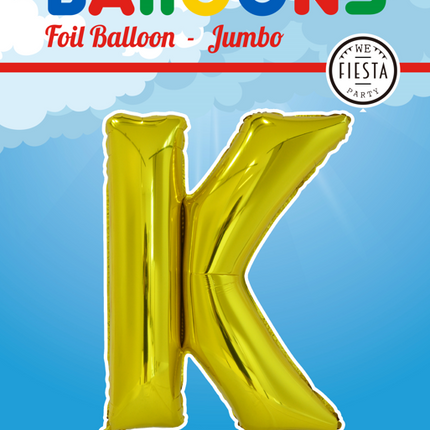 Balon foliowy litera K złoty XL 102cm pusty