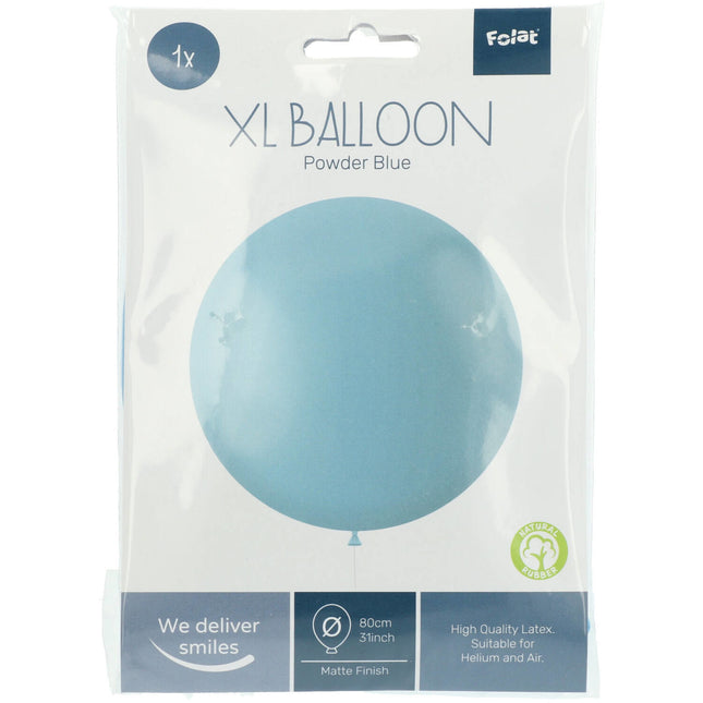 Balon jasnoniebieski pudrowy niebieski 80cm