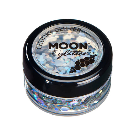 Moon Glitter Holographic Chunky Glitter Silver 3g