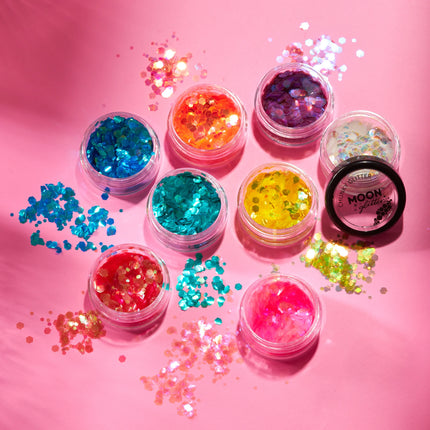 Moon Glitter Iridescent Chunky Glitter Pink 3g