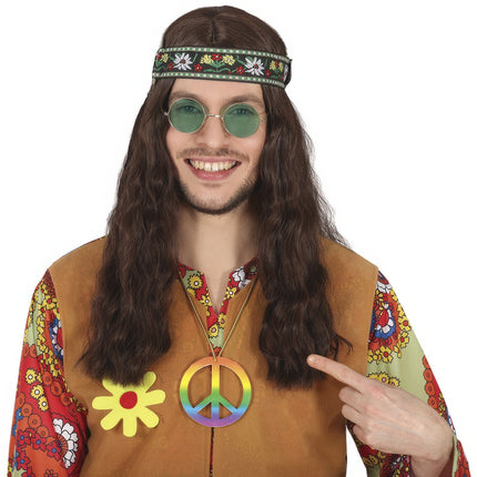 Kolorowy naszyjnik Hippie 60S