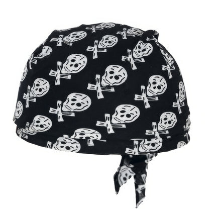 Bandana piracka czarno-biała