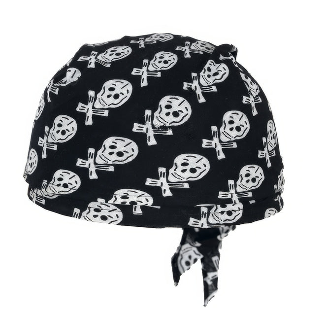 Bandana piracka czarno-biała