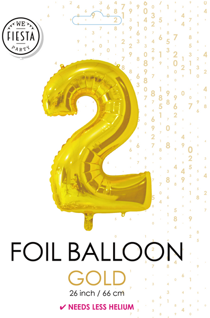 Balon foliowy Figurka 2 Gold 66cm