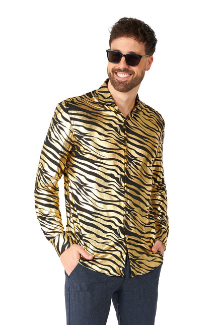 Złota koszula męska Tiger OppoSuits