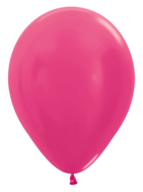 Balony Metallic Fuchsia 30cm 12szt