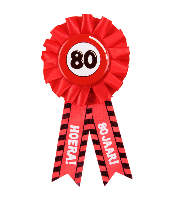 Rosette Hooray 80 Years Hooray