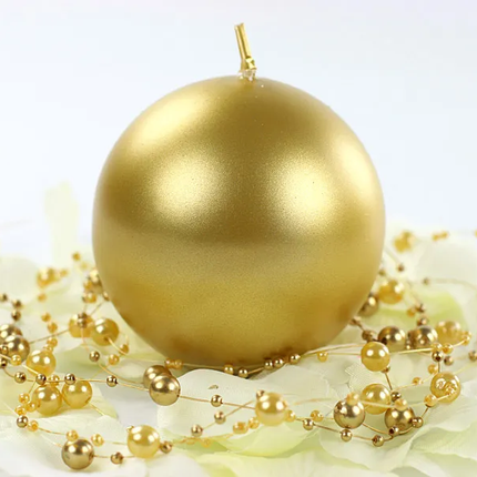 Świece Globe Gold Metallic 8cm 6szt