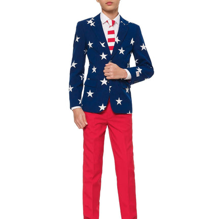 USA Stars Stripes Suit Boy Teen OppoSuits