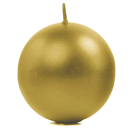 Świece Globe Gold Metallic 8cm 6szt