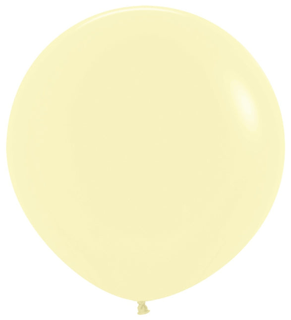 Balony Pastel Matte Yellow 91cm 10szt