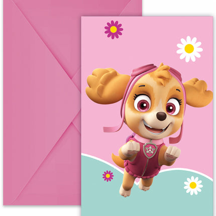 Zaproszenia Paw Patrol Skye i Everest 6 szt.