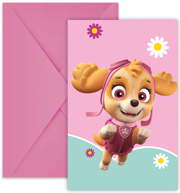 Zaproszenia Paw Patrol Skye i Everest 6 szt.