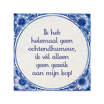 Płytka Delft Blue Morning Humour 14,5 cm