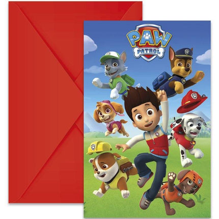 Zaproszenia Paw Patrol Dekoracja 6szt