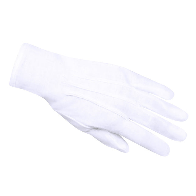 Białe rękawiczki z przyciskiem