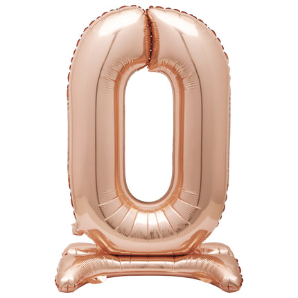 Balon foliowy Figura 0 Rose Gold Standard 76 cm