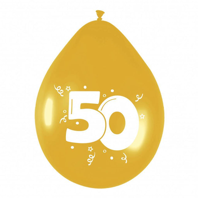 Balony 50 Gold Party 30cm 6szt