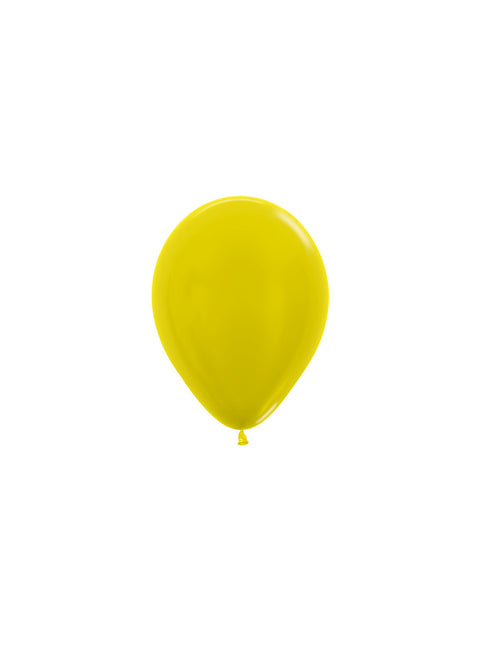 Balony Metallic Yellow 12cm 50szt