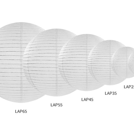 Biała latarnia okrągła 45 cm