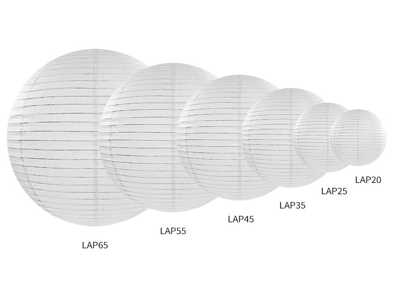 Biała latarnia okrągła 45 cm