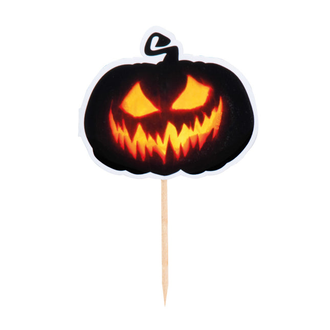 Kostki do koktajli na Halloween Creepy Pumpkin 12szt