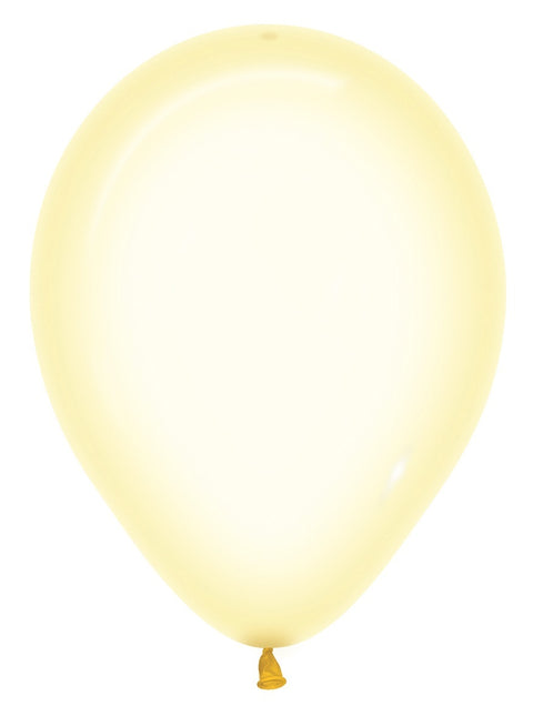 Balony Crystal Pastel Yellow 321 30cm 50szt