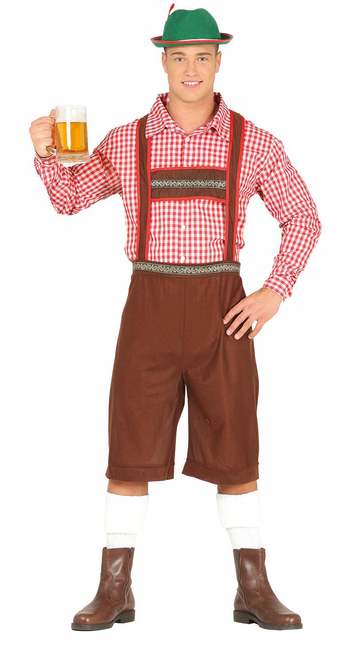 Lederhosen Lang Brown i Bluza Męska L