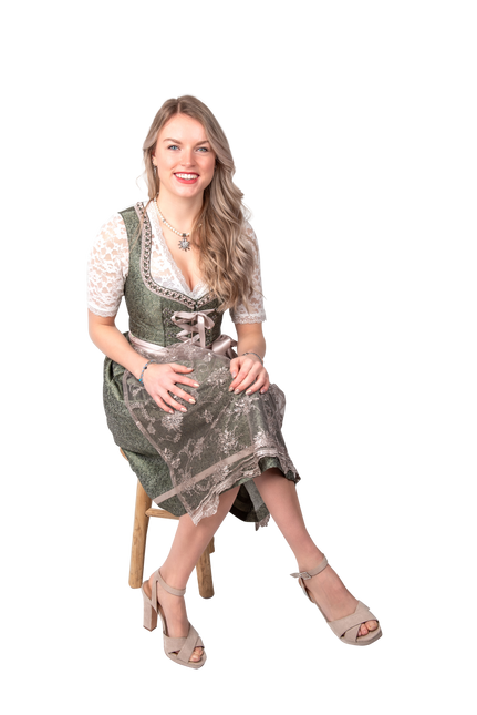 Różowy Biały Kremowy Dirndl Sukienka Oktoberfest Ladies Jaquard Grey