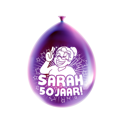 Balony Sarah 50 lat 30cm 8szt