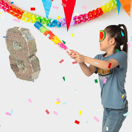 Srebrna Pinata 0 Rok Holograficzna 40cm