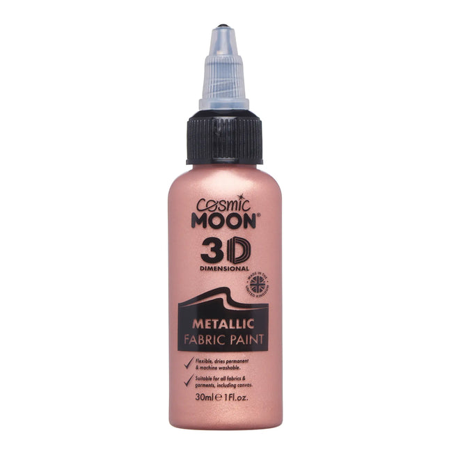 Metaliczna farba do tkanin Cosmic Moon Rose Gold 30ml